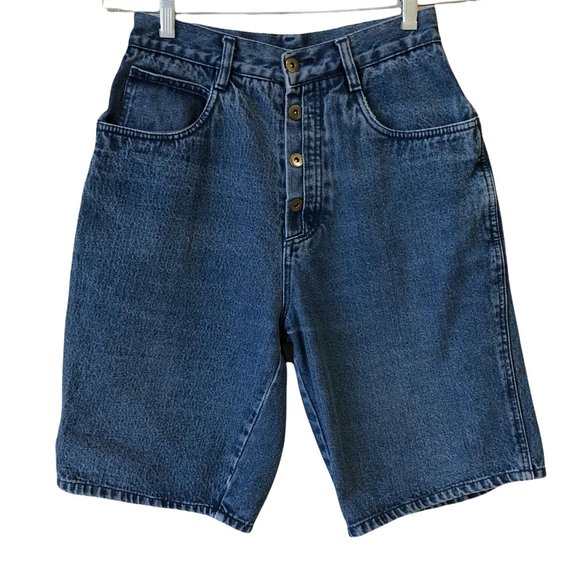 Vintage Bill Blass button fly high rise bermuda shorts 26in waist - Picture 1 of 6